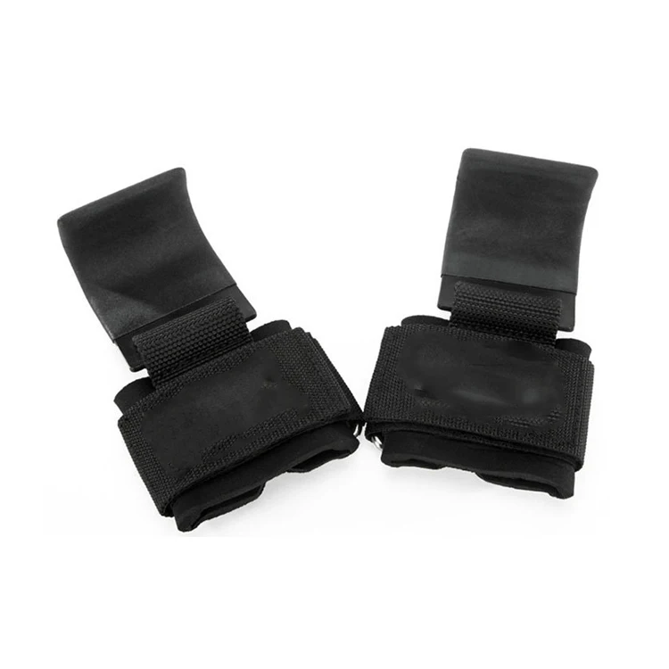 Men Women Bodybuilding Power Weight Lifting Hooks Pull Ups dead-lift customized Weightlifting Grip Wrist Straps