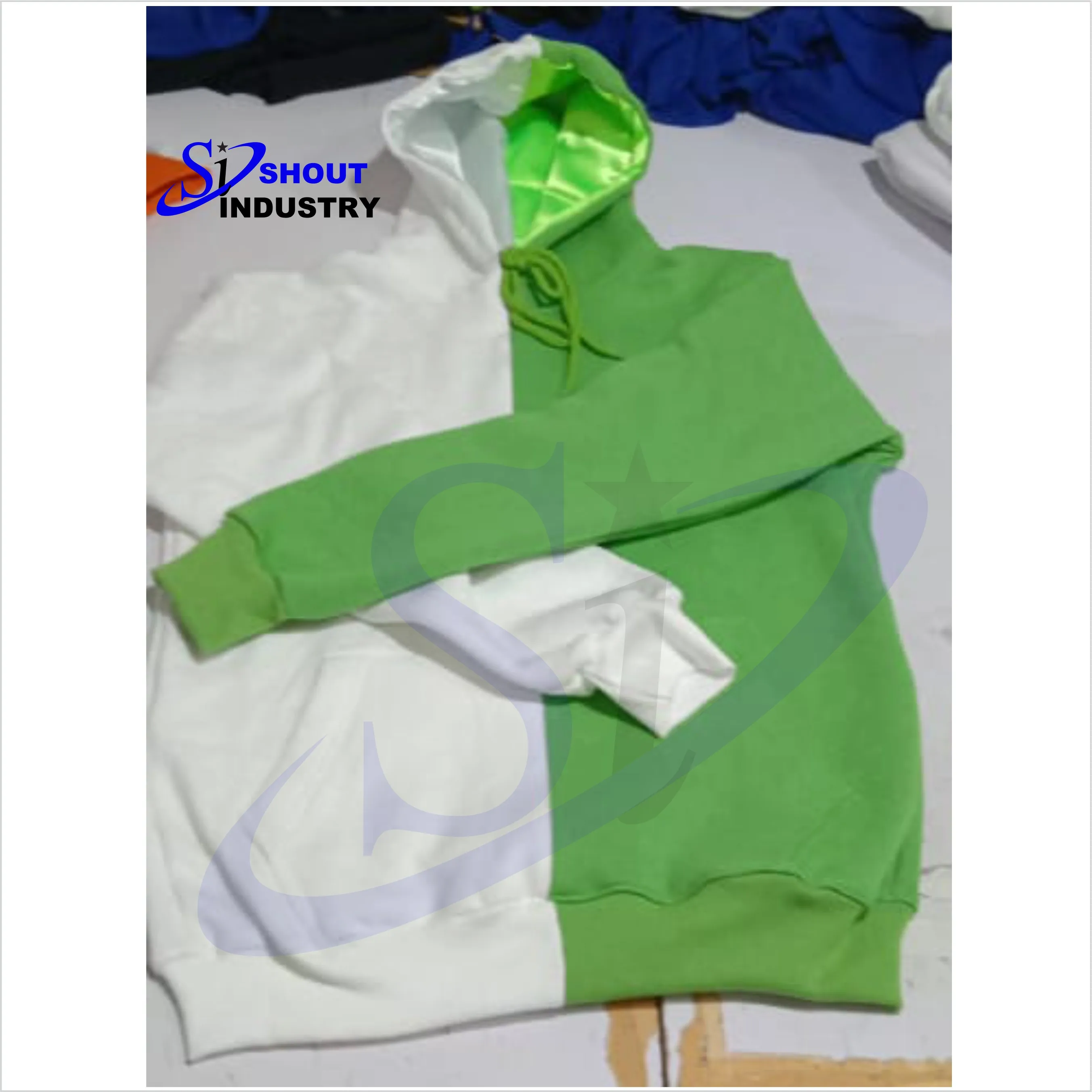 Wholesale blank colorful hoodie with silk lined hood plain men pullover hooded sweatshirts custom satin lined hoodies