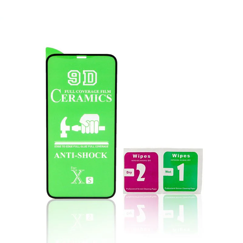 Mobile phone round edge nano shield hammer screen protector 100d nano coating ceramic film for iphone X 11 12 13 mini pro max