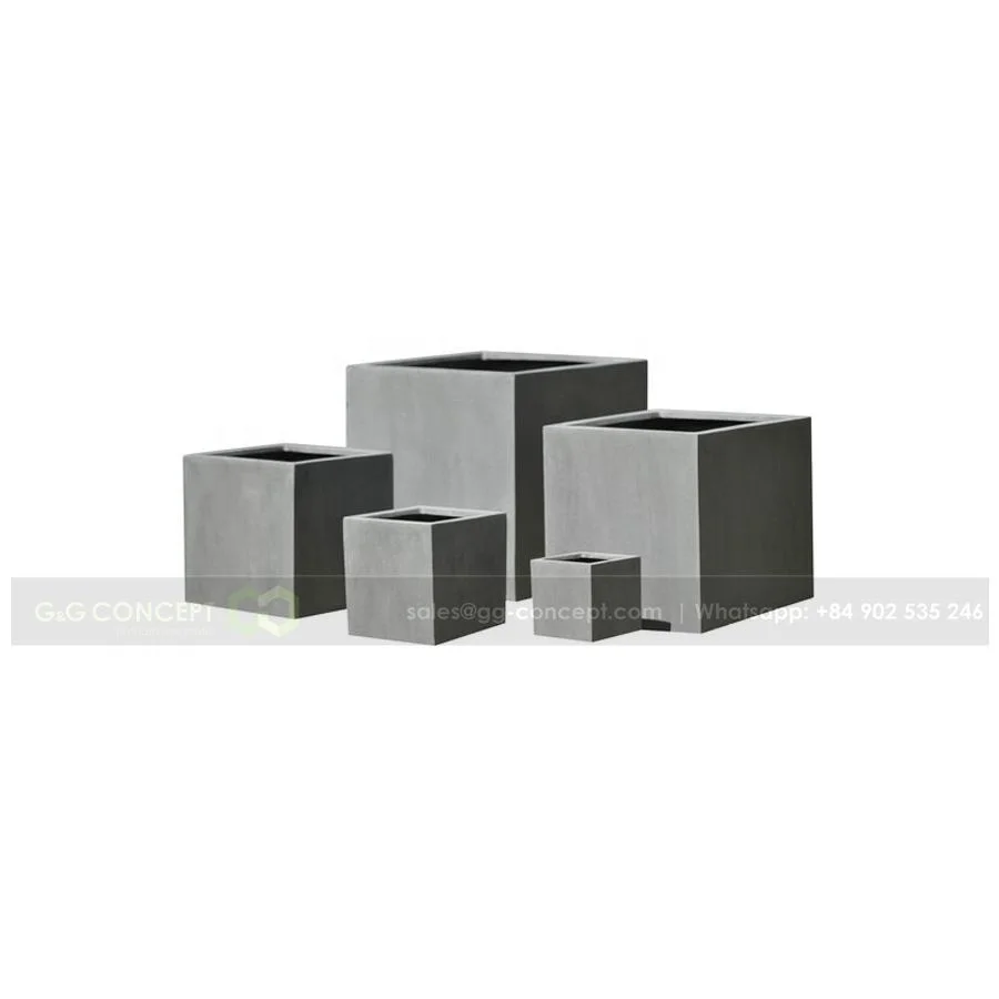 Planting Pot Fiberglass In Different Sizes/ Cream Terrazzo Fiberglass Planters Outdoor, Decorative Fiberglass Planters For Garde