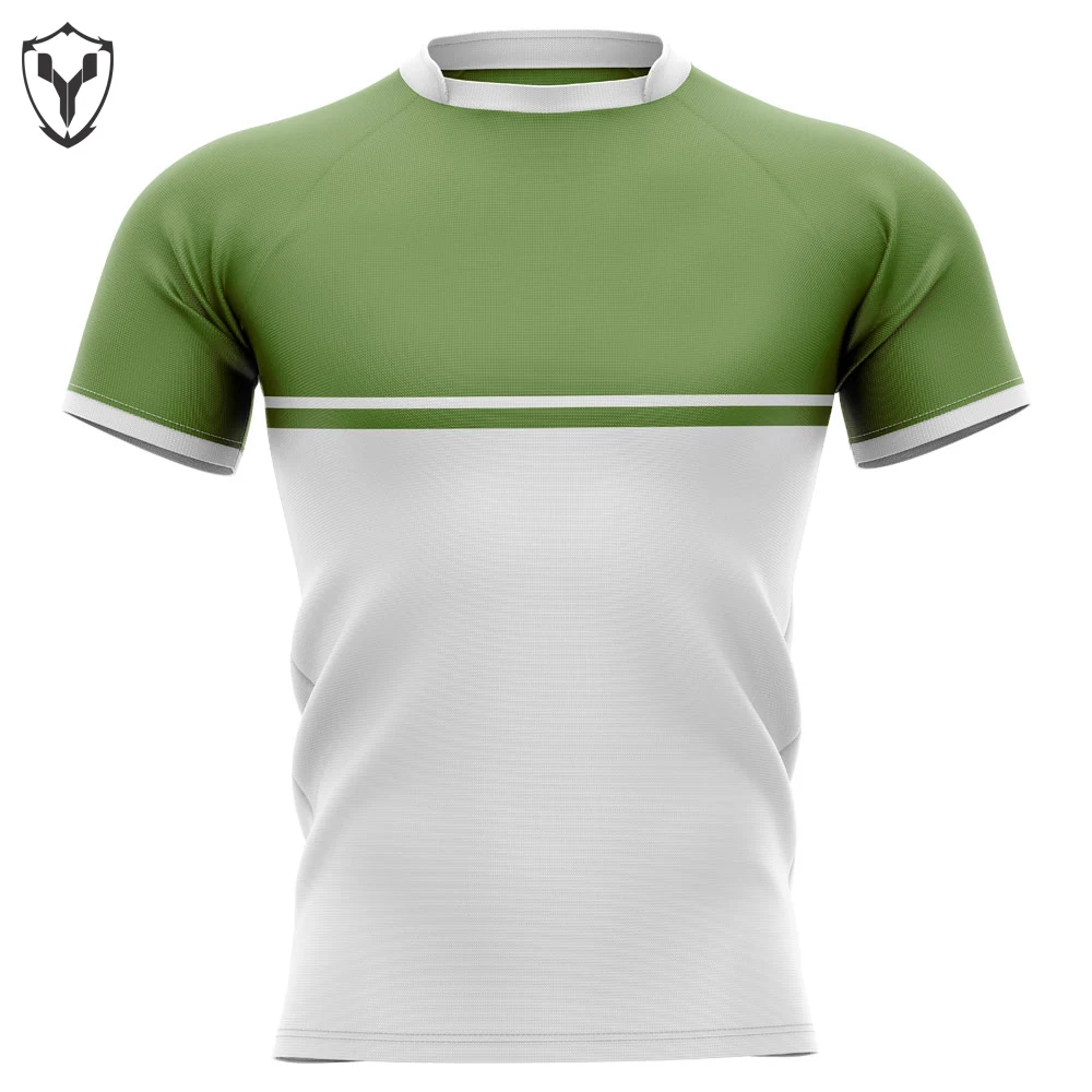 Latest Fashionable Start Printed Striped Sublimation Hot Sale Top Quality Custom Design Your Team Rugby Jersey Plus Size For Men