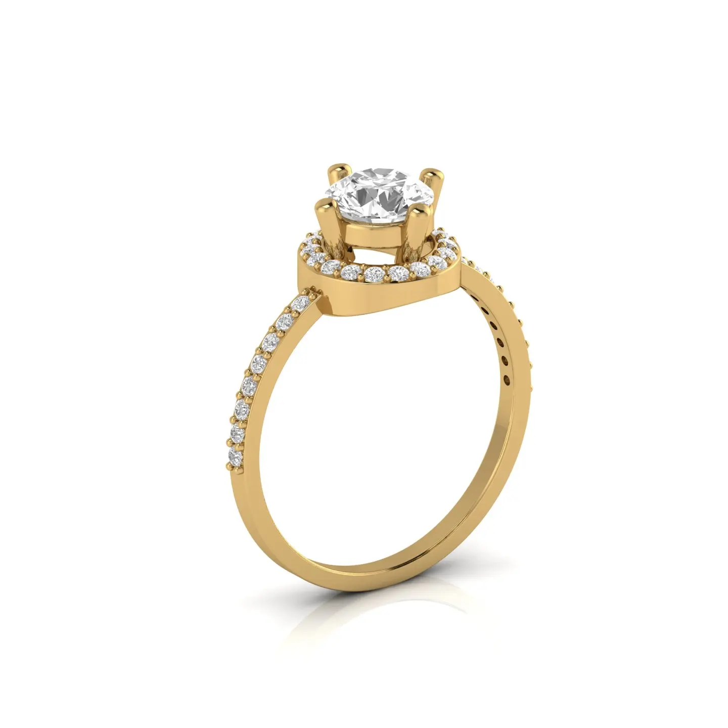 Dainty Halo Diamond 1.27 CT Elegant Engagement Ring 14Kt Solid Gold White Rose Yellow Gold Fine Jewelry Anniversary Bridal Ring