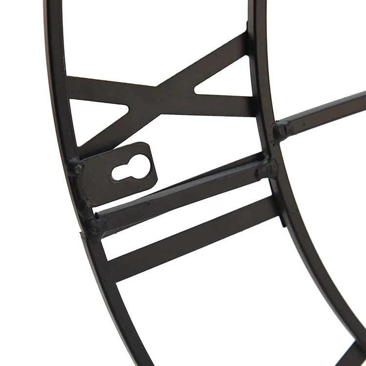 Modern New Style Classic Design Home Decorate Large Big Retro Numeral Round Metal Quartz Black Decorative Wall Clock