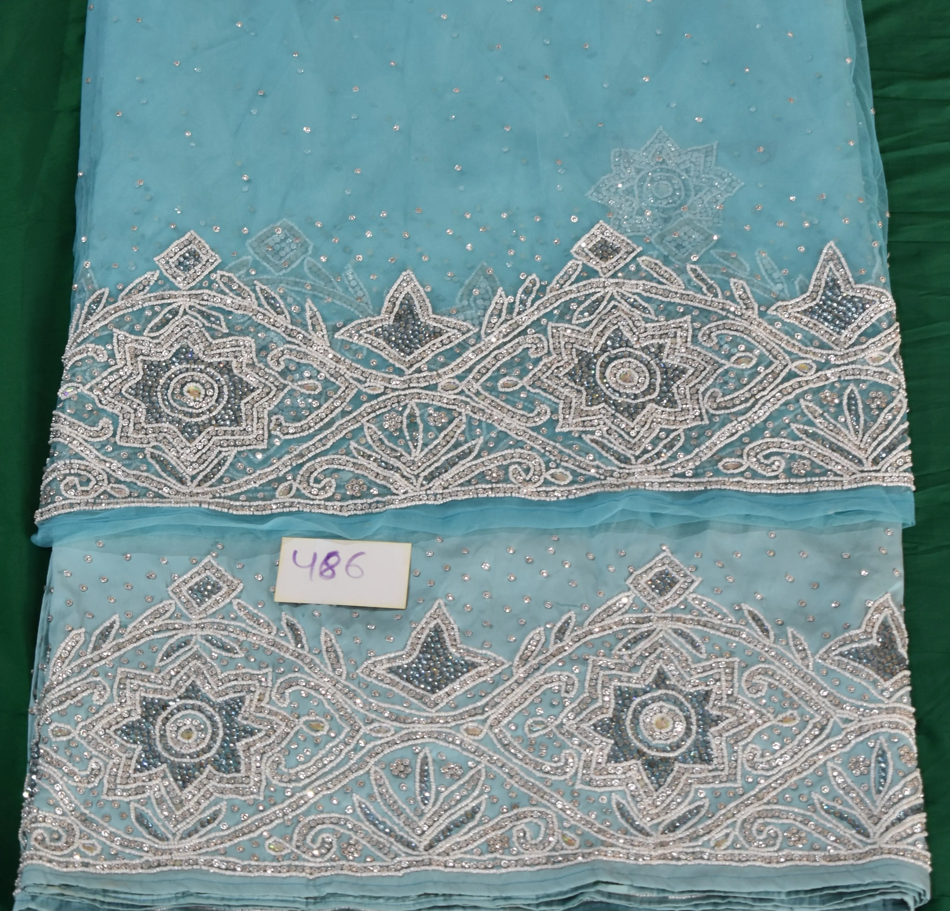 Rajgadhia Exports Beaded George Wrapper Custom Make African Clothes New Style 2021 Women ODM Adults Africa Support 5 Yards 486