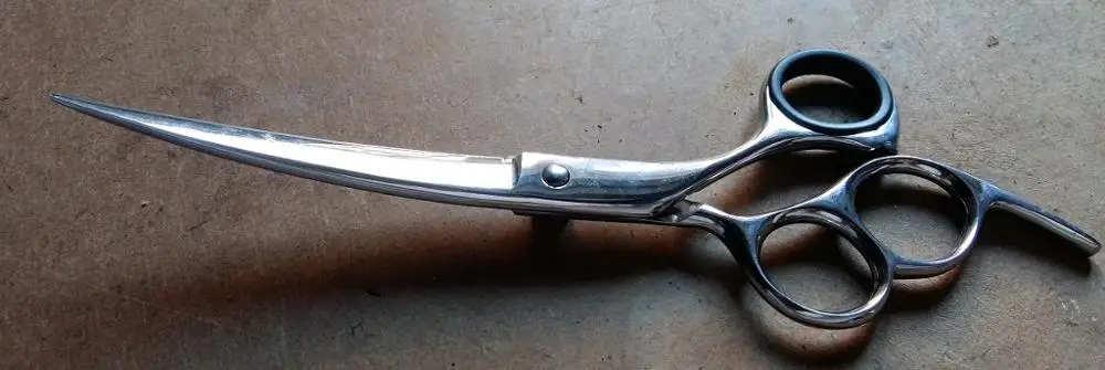 Top quality 440-C Professional Pet Hair Cutting Shear Scissors Curved Blade
