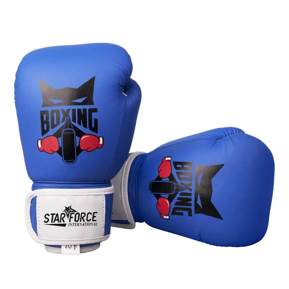 Fashion PU Leather Boxing Gloves for Training Martial Arts New Black Red OEM Logo Thai Color Material Adults People Origin Type