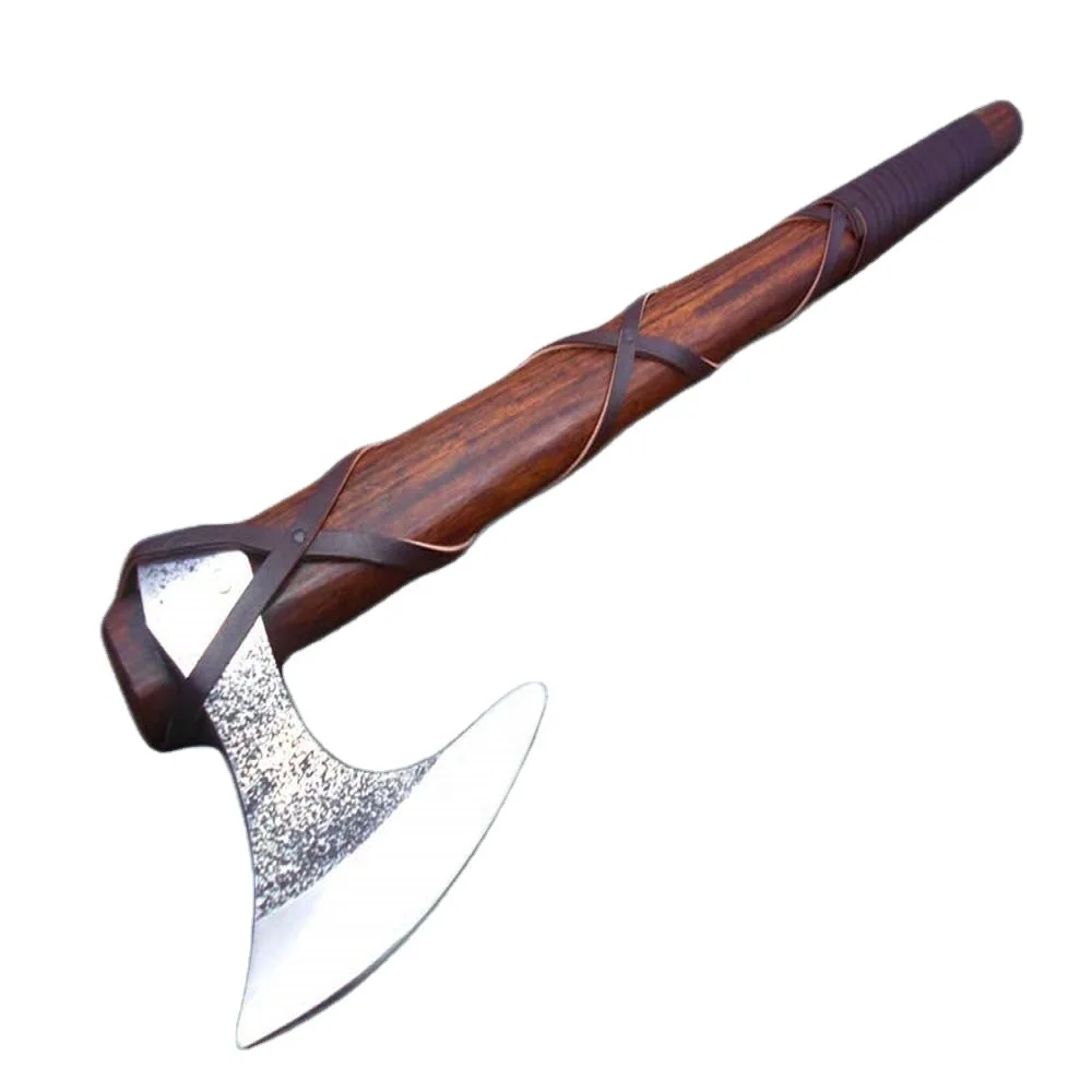 
UNITY HANDMADE 5160 STEEL VIKING AXE TOMAHAWK FOR VIKING FUNCTIONAL WITH IRON WOOD HANDLE (U-AXE-015) 