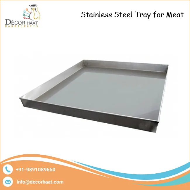 Heavy Industrial Use Stainless Steel Serving Tray for Meat Premium Quality and Durability