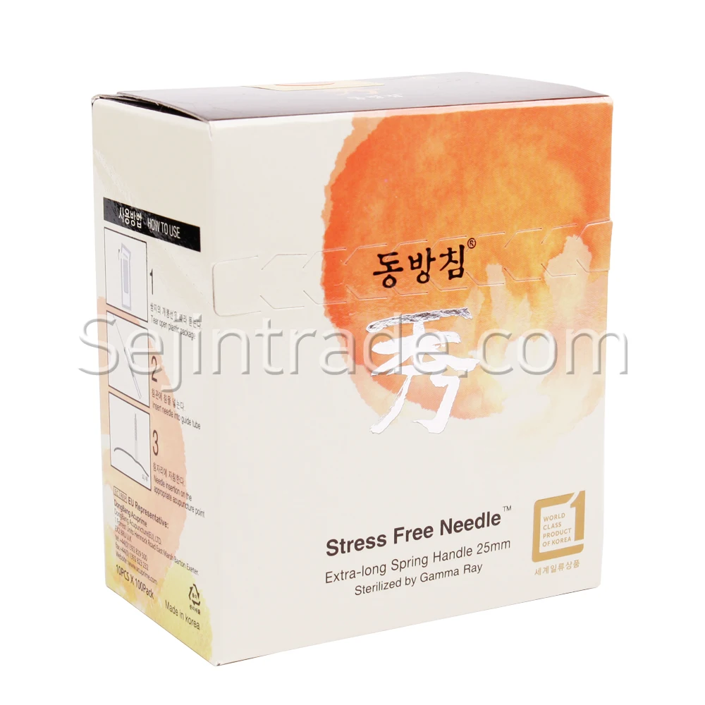 Dong Bang Acupuncture NEEDLE Pouch Package Acupuncture 25mm Handle Needles Special, Stainless Steel DB108A (1,000 PCS/BOX)