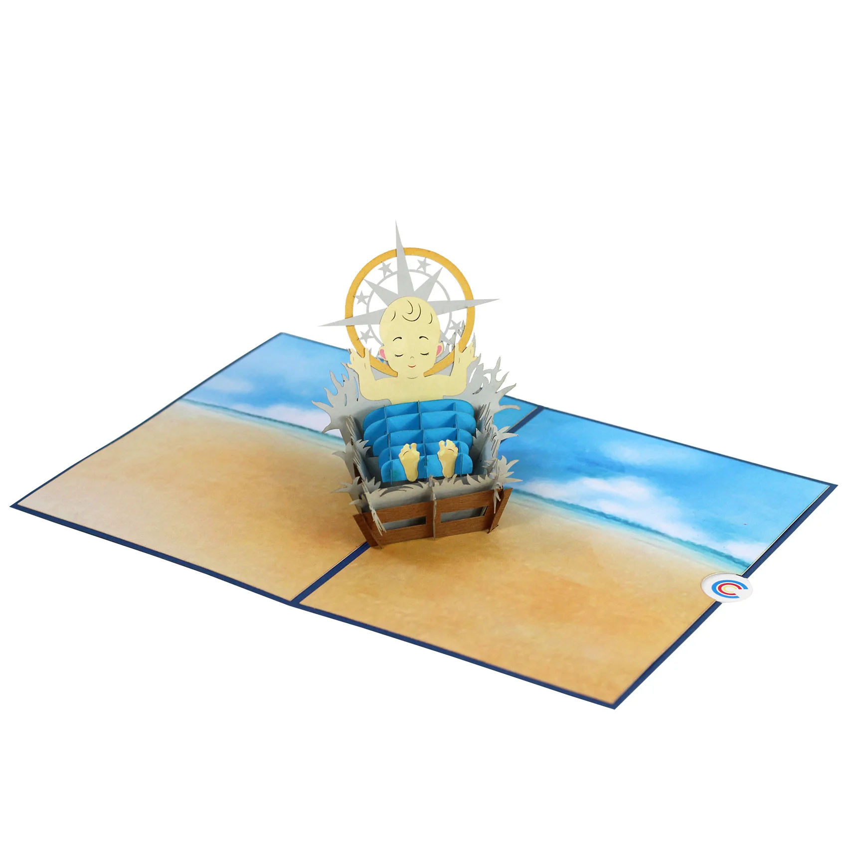  Оптовая продажа низкая цена высококачественные искусственные рождественские поздравительные открытки детские 3D с изображением Иисуса