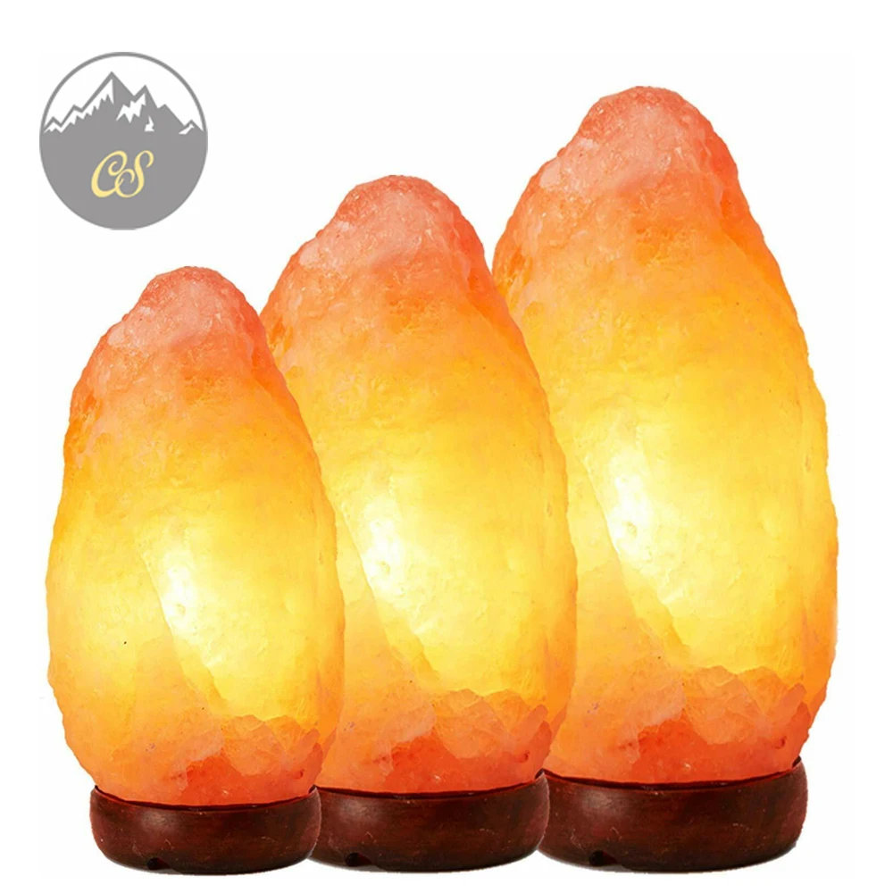 Himalayan ROCK SALT LAMP Fine Quality Wholesale himalyan salt lamp with Wood Base Electric Wire and Bulb