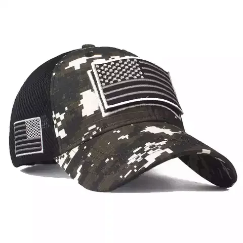 Wholesale Sports Cap With Badges  on Top USA logo Sports Cap