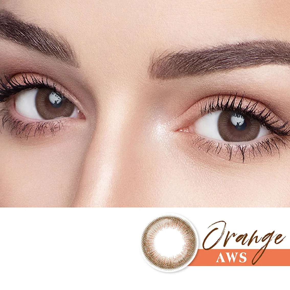 Amber Brown Orange Color Daily Color Contact Lenses