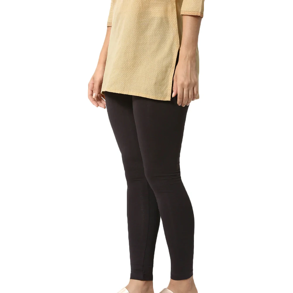 Женские леггинсы из 100% хлопка повседневная одежда черного цвета уличные сексуальные для девочек