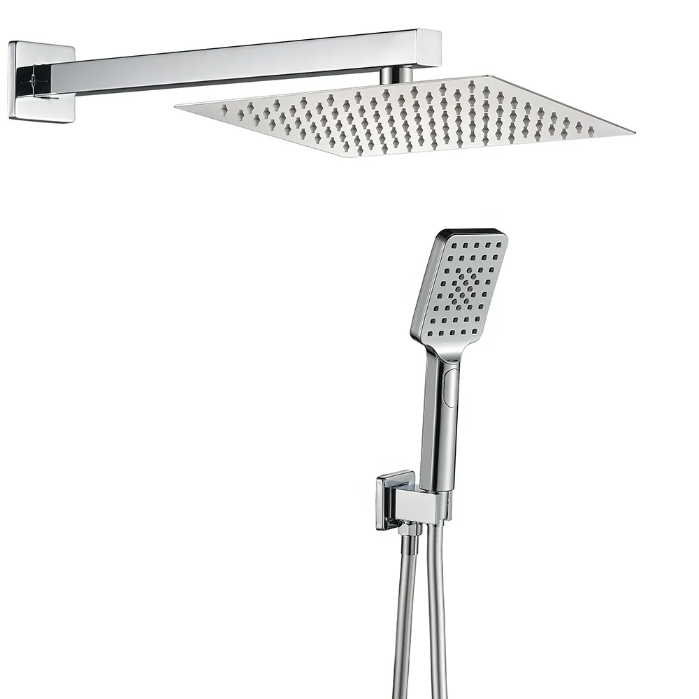 Заводская поставка, хромированная настенная квадратная Душевая система «Водопад» с ручным душем