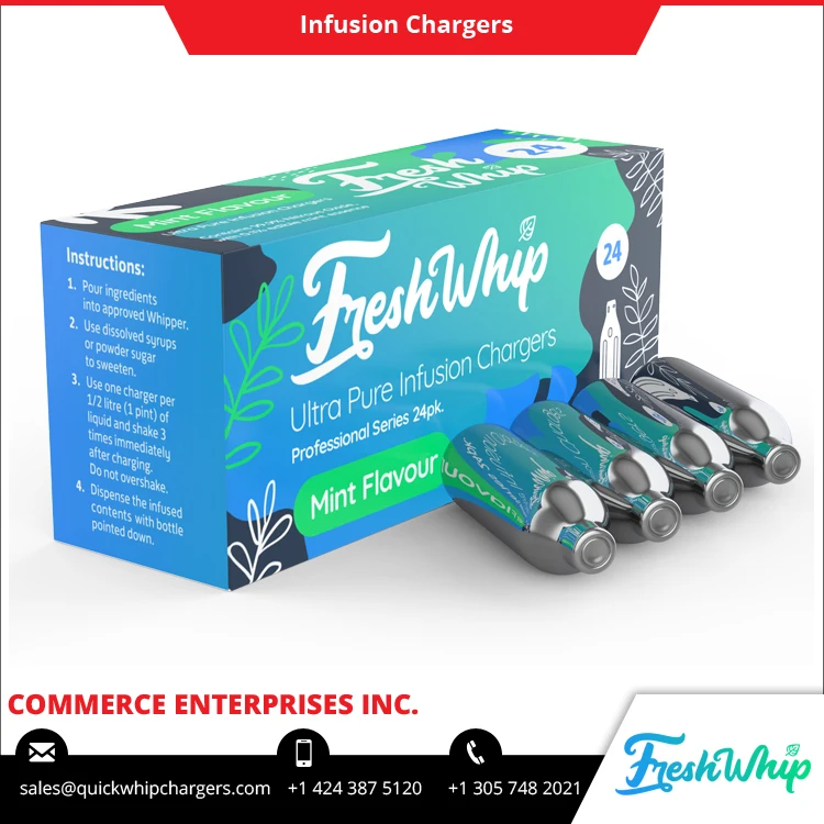 Подлинный поставщиком высокого качества 24 Пакет freshwhip N2o крем зарядные устройства доступен в мятным