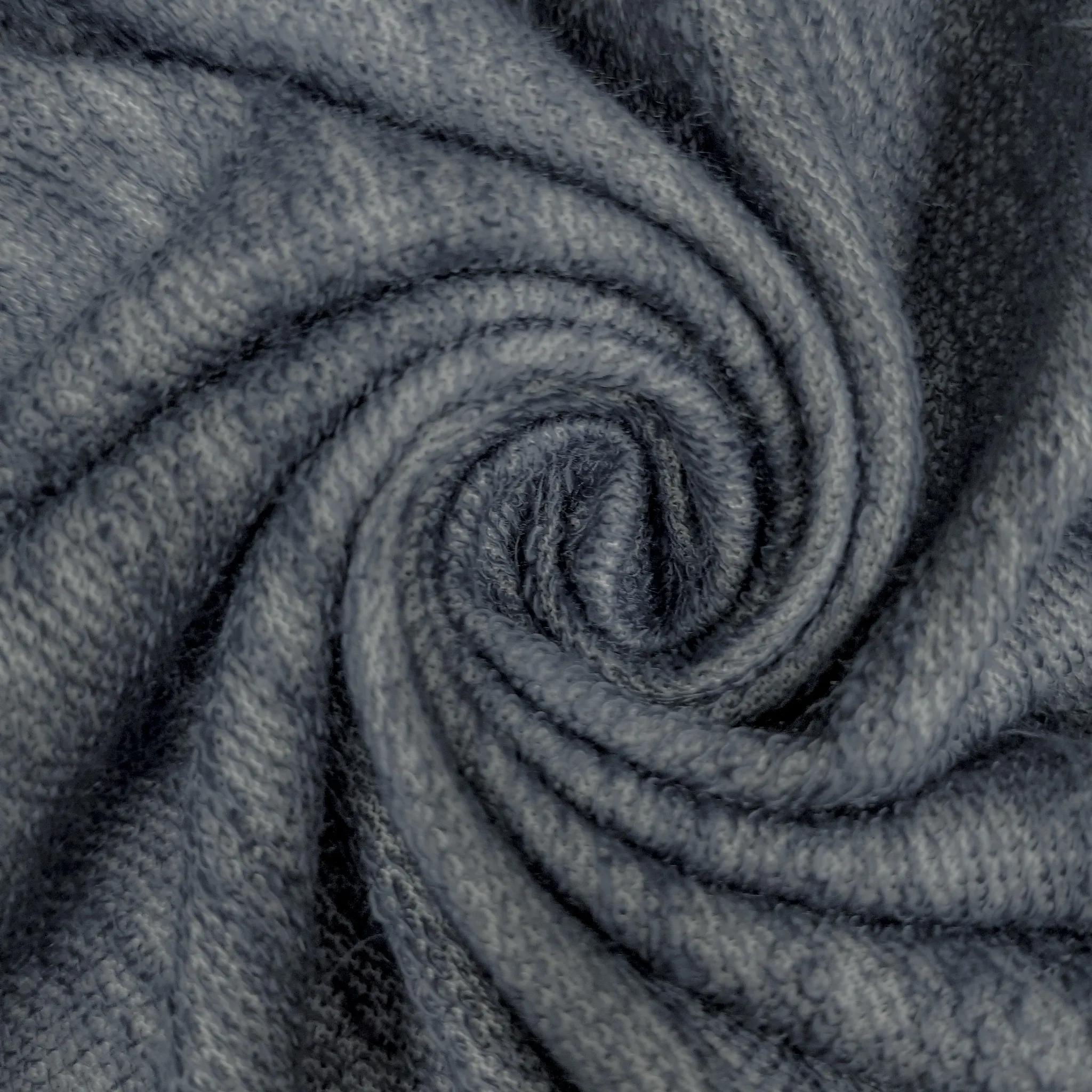 Denim Chambray French Terry Loop Rayon Poly Slub Fleece Fabric - Style 596