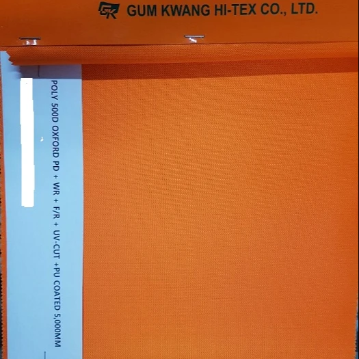 [High quality] Korean Polyester 500D Oxford fabric Waterproof, PU coated, Fire retardant(FR), UV-Cut  for tent