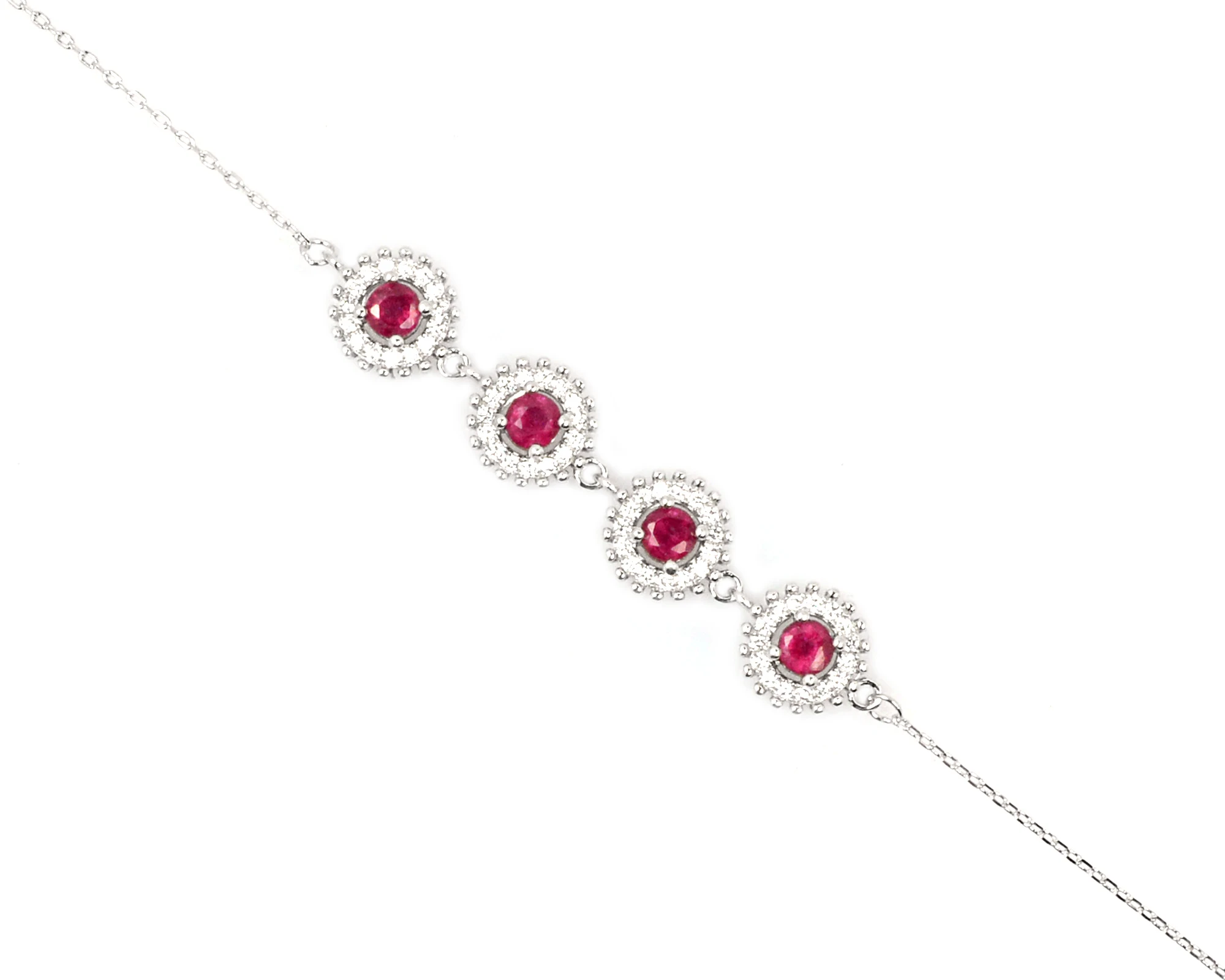 Натуральный рубин 3 5 мм Круглый драгоценный камень Стерлинговое Серебро 925 пробы для женщин дизайнерский Теннисный браслет производитель из Индии