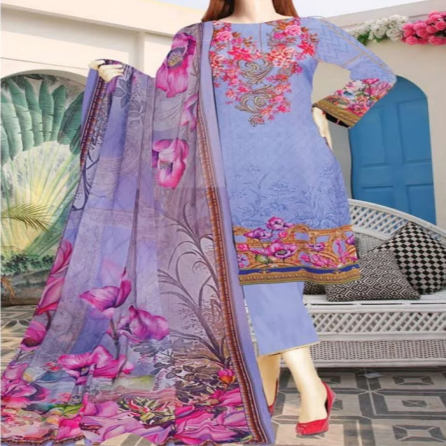Un-Stitched Cotail Lawn Suits 3 Piece for women