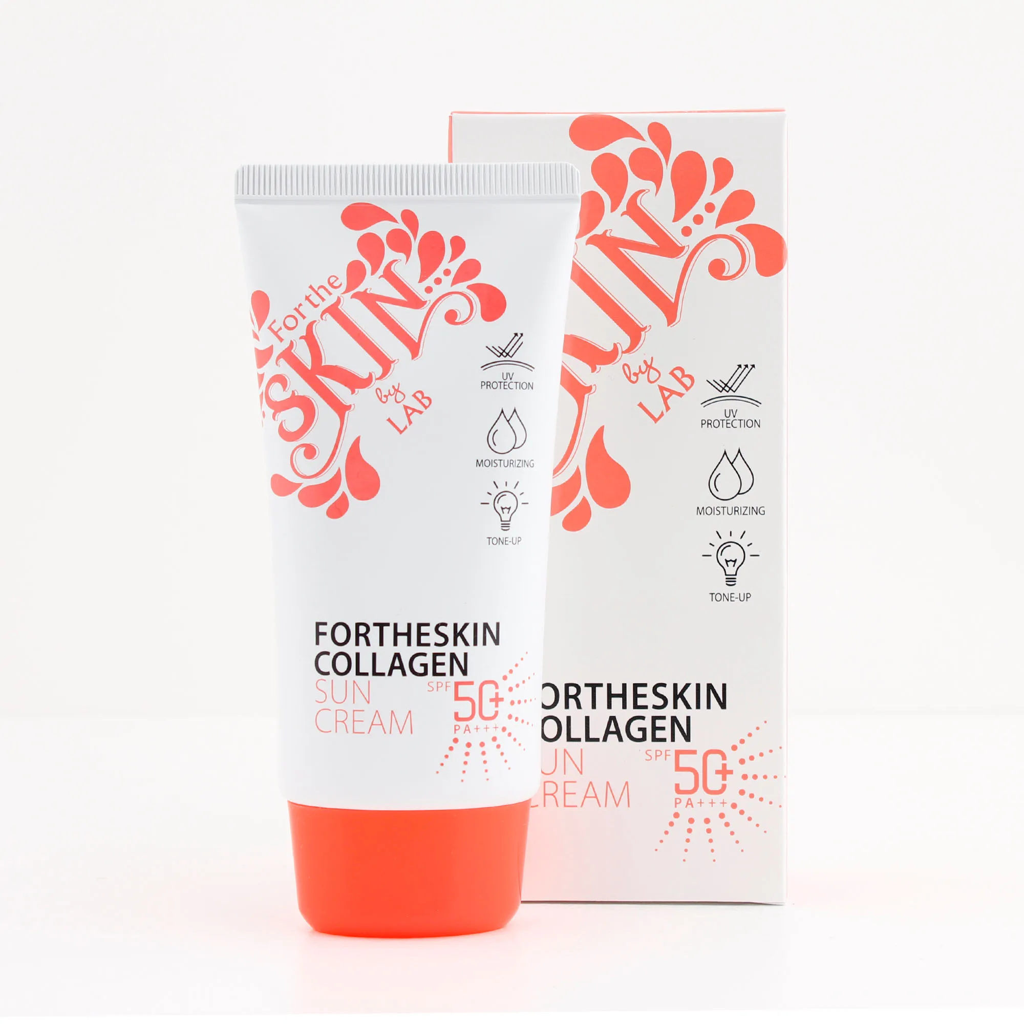 COLLAGEN SUN CREAM for Korean Skincare Cosmetics OEM ODM  Customizing Ingredients bottle and packaging box
