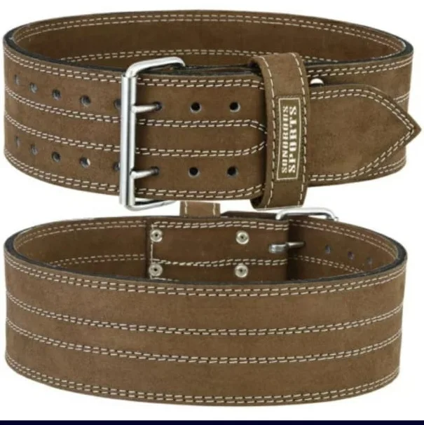 10mm Quick Release Weightlifting Belt Custom Double Prong Weightlifting Belt Adjustable Weightlifting Leather Belt