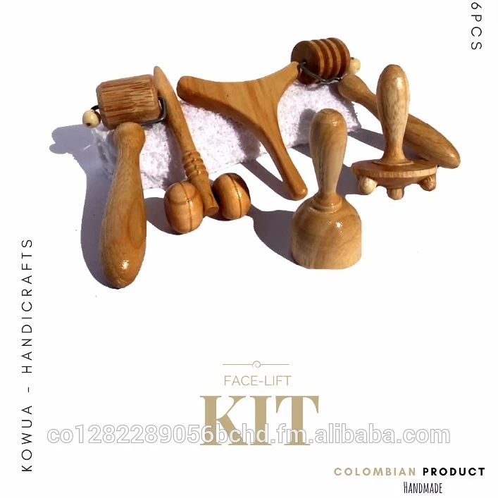 
wood therapy massager, facial lifting massager set 