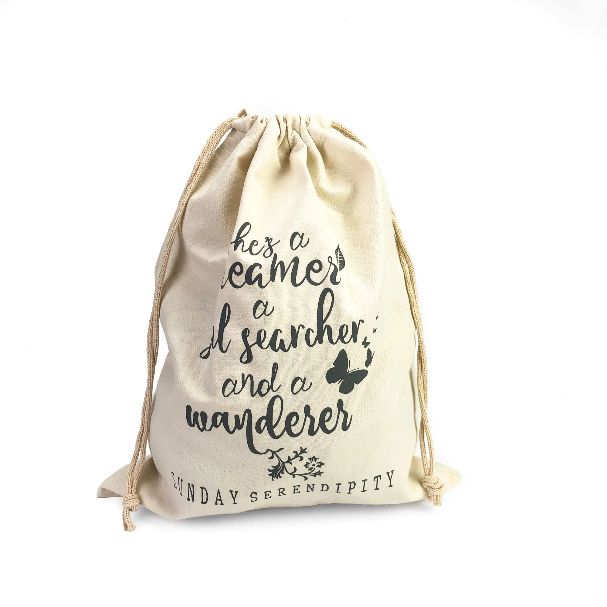 Custom Cotton Bags with Drawstring Produce Bulk Gift Bag Jewelry Pouch for Party Wedding Home Storage