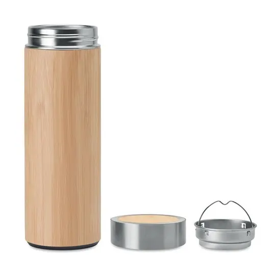 Reusable Bamboo Thermo Stainless Steel Tumbler Hot Coffee Tea Thermos Bottle Vacuum Flasks & Thermoses Bamboo Thermos Tumbler