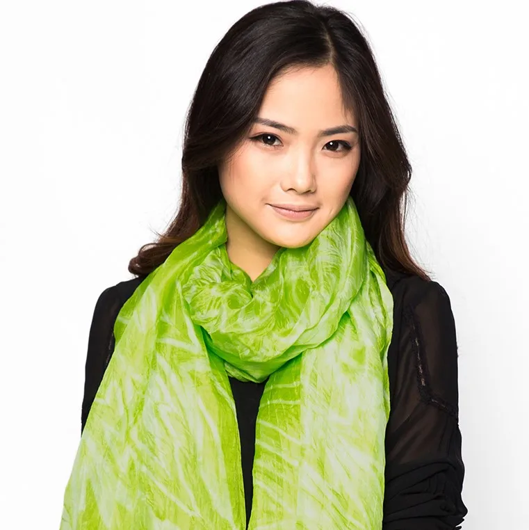 2021 Vietnam Silk Scarf - Bohemian Style - OEM, ODM - Small Orders Accepted - 100% Pure Silk Shibori Tye Dye Scarf