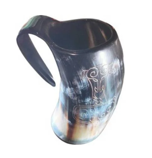 Shiny Polished Buffalo Horn Mugs Drinking Horns Glasses from India Viking Horn Mug Tankard Wholesaler from India