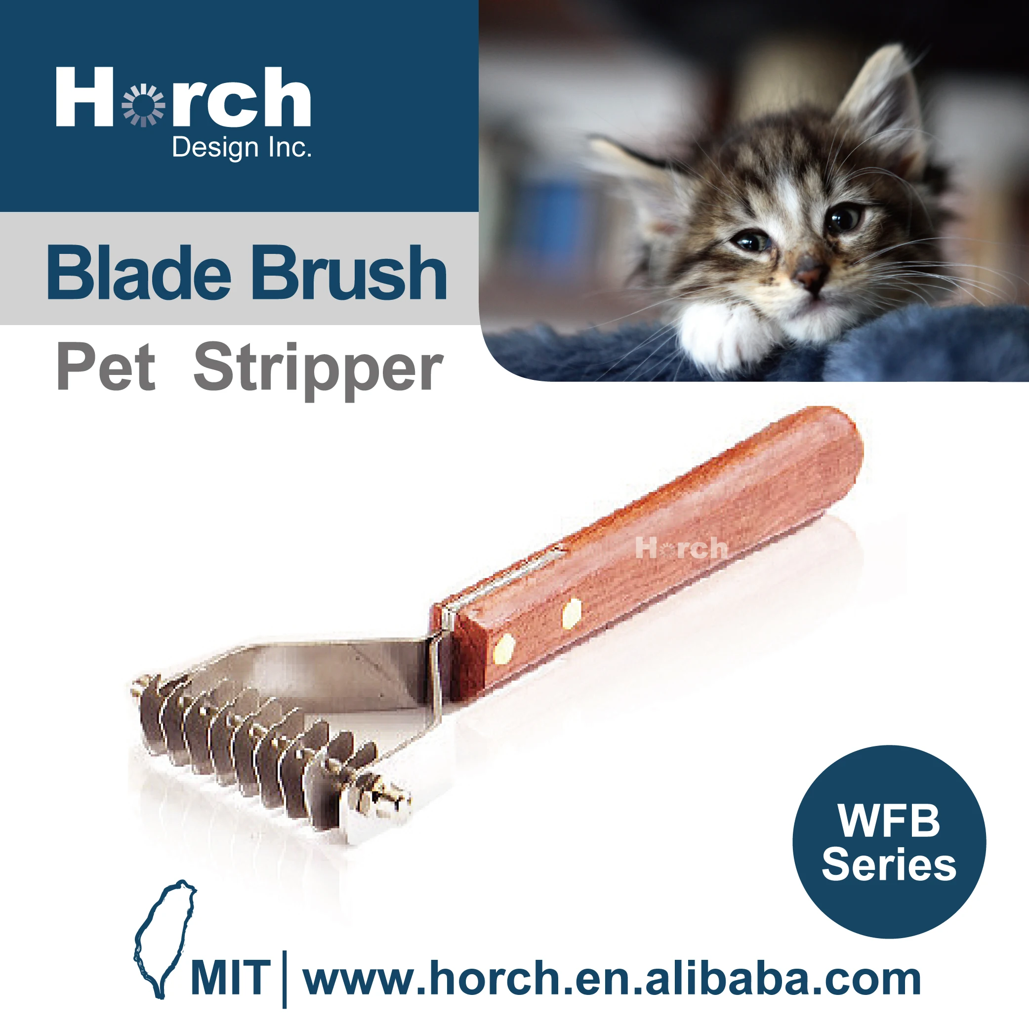 
Taiwan Brand Dog Hair Deshedding Tools Pet Fur Grooming Rake 