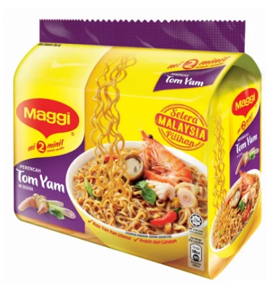 Malaysia Wholesale Instant Spicy Tom Yam Taste Noodles 5 x 80g