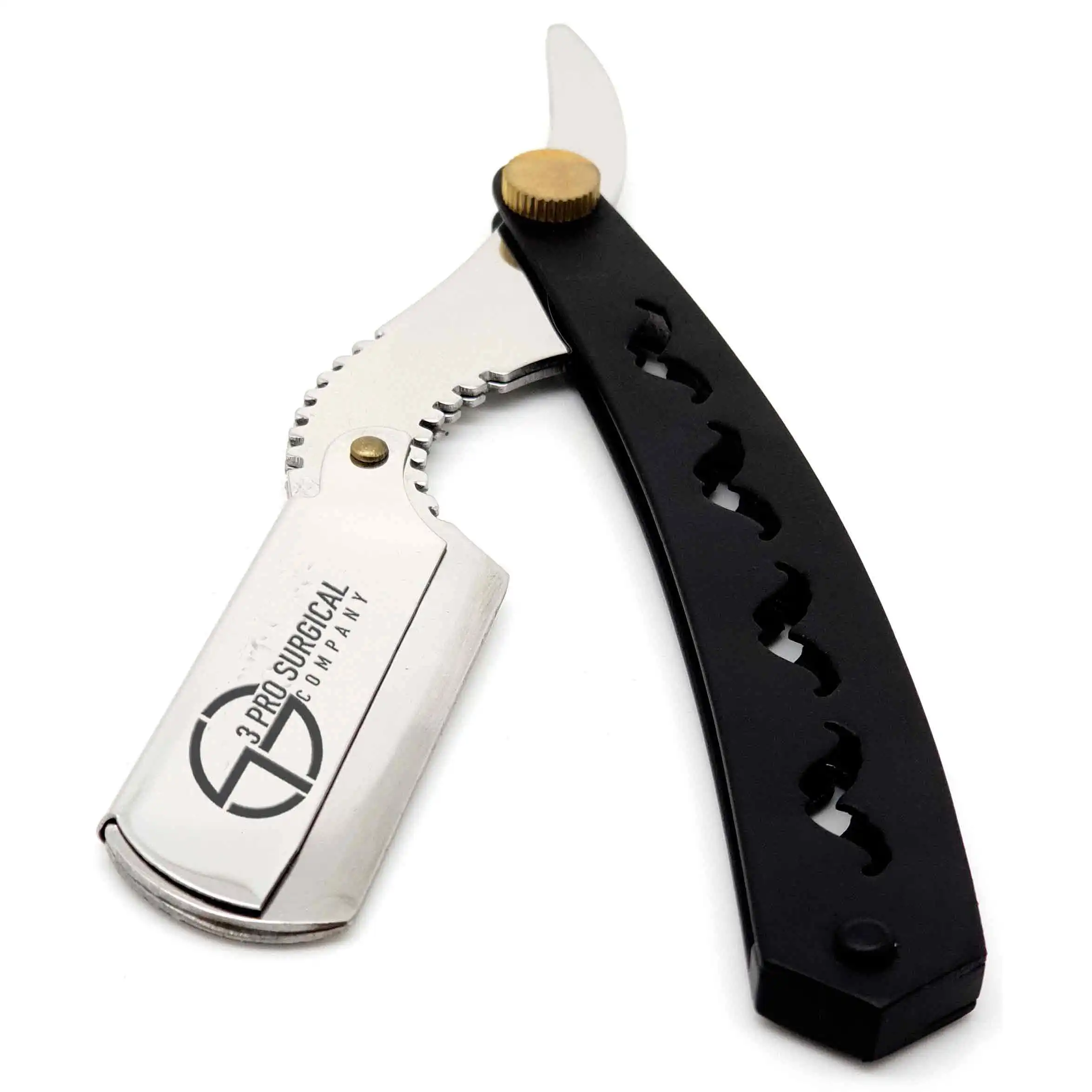 3 PRO Quality Disposable Metal Straight Razor Professional Barber Safety Shaving Tool with Single Blade for Body Use