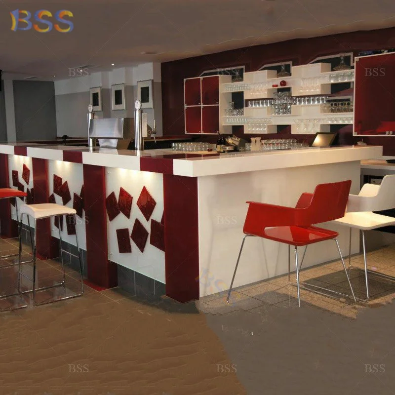 Идея для кофейни, винного бара, белый, красный мрамор, кофе, вина, бар