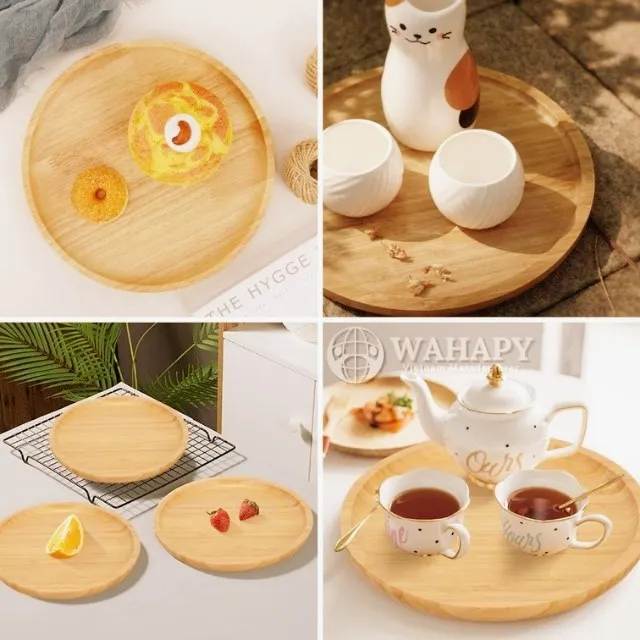 Бамбуковые тарелки и чаши экологически чистые вьетнамские биоразлагаемые бамбуковые многоразовые круглые