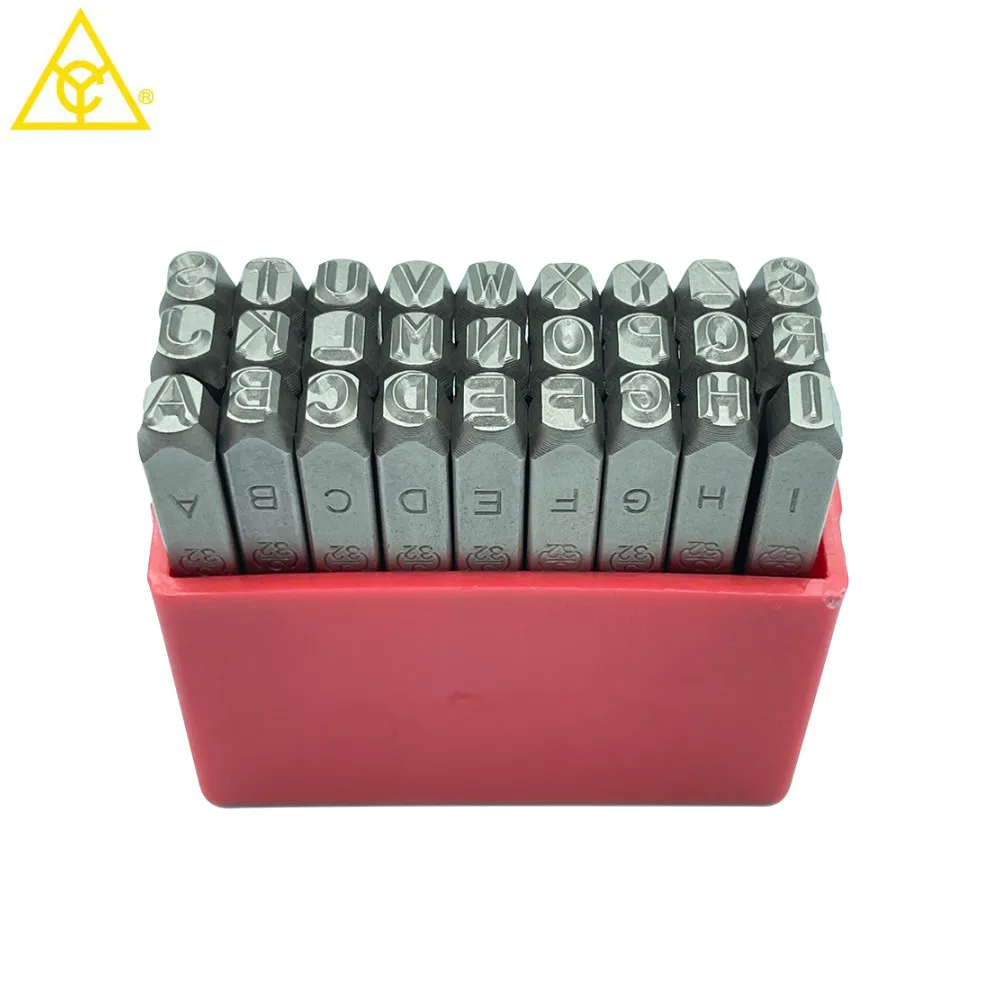 4mm metal letter stamps punch set for DIY leather craft printing tools