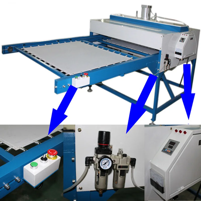 
2 Layers Slide Out Pneumatic Heat Press 80x100cm 