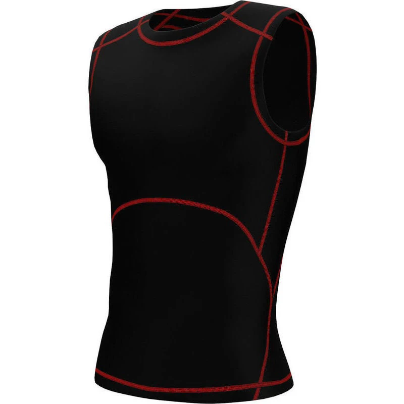 
Sleeveless Patchworks Design Custom Logo Solid Color Men Base Layer Tank Tops 