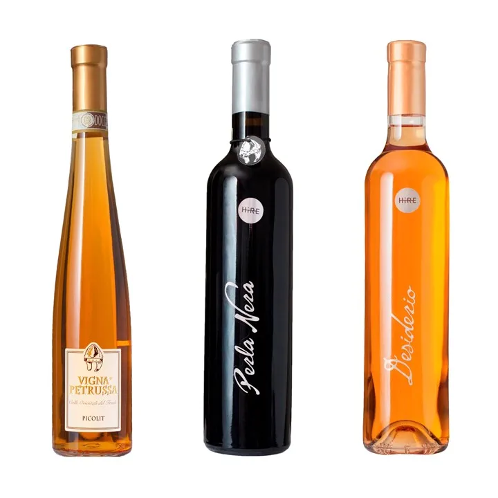 Vigna Petrussa Premium Quality Selection Italian Wine PICOLIT DESIDERIO PERLA NERA sweet wine for restaurant bar private horeca