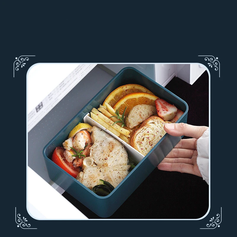 Factory Supply  Best Selling Christmas Festive Season Gifts  2 Layer Children School Silicon PP Lunch Box