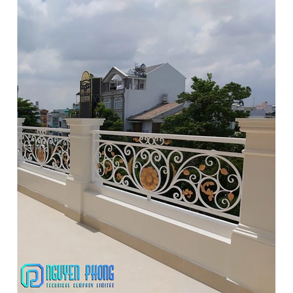 Best Standard Manufacturer Prices Wrought Iron Balcony Balustrade Railing Design