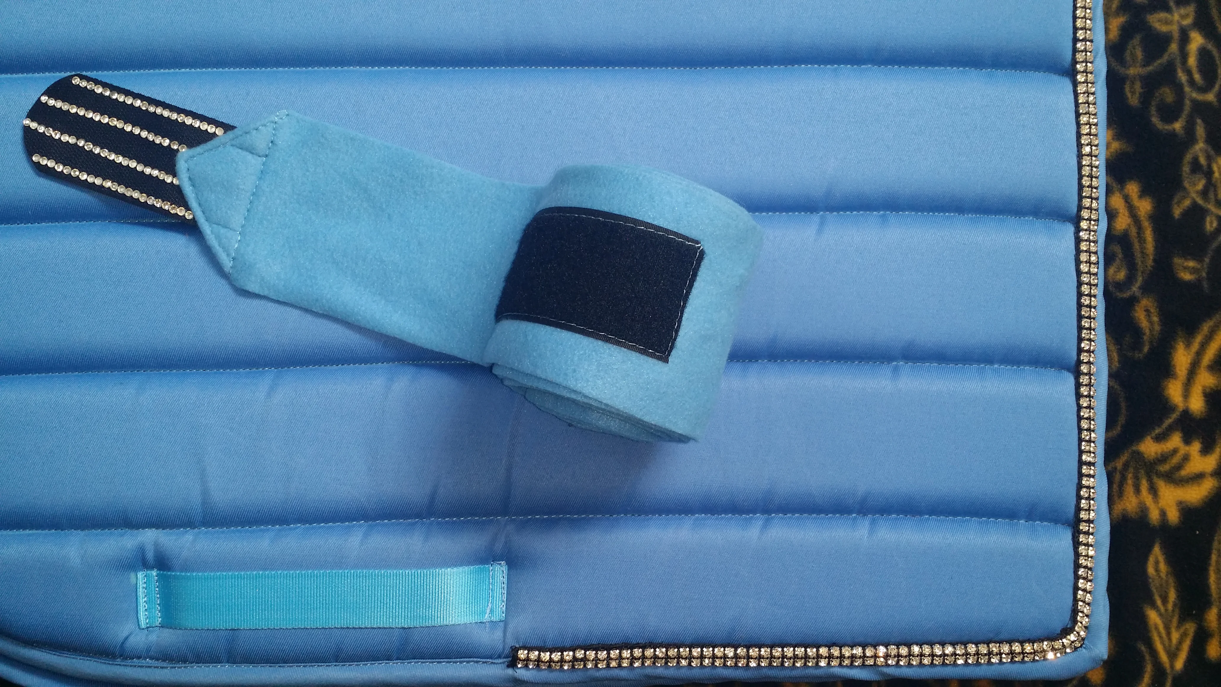 Anky Style Bling Saddle Pad New Shape HD Foam Computerised Quilted Horse Saddle Pad with Girth Strap Assorted Colors