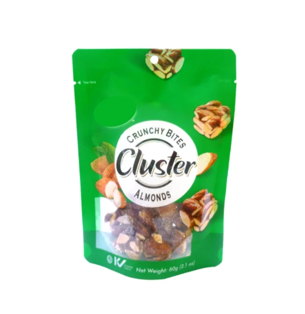 Cluster Almonds - Export Almond Snacks Almond Bar in 60g Bag Made in Vietnam Nut Snacks with Good Price 12 X 60 G Semi-soft 3500