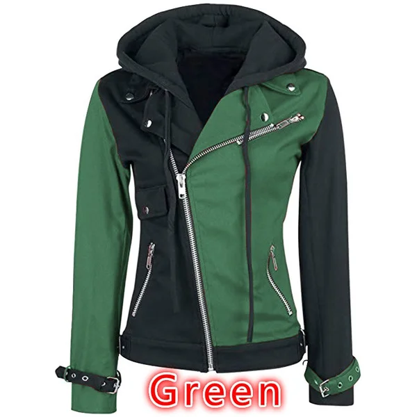Wholesale custom latest design Fashion Women Black and Red Zip Up Hoodie customized size style