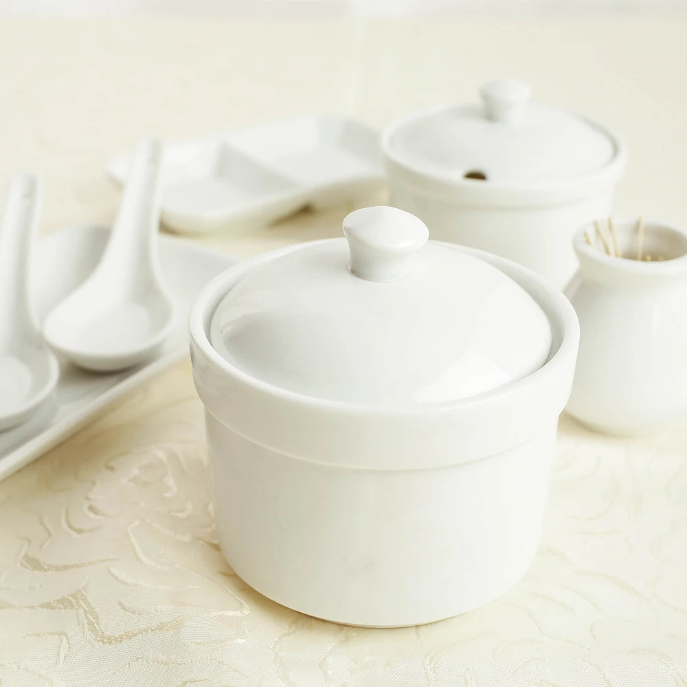 OEM Wholesale manufacturer Premium 3inch White Porcelain Soup Tureen with Lid from Viet Nam wholesale manufacture