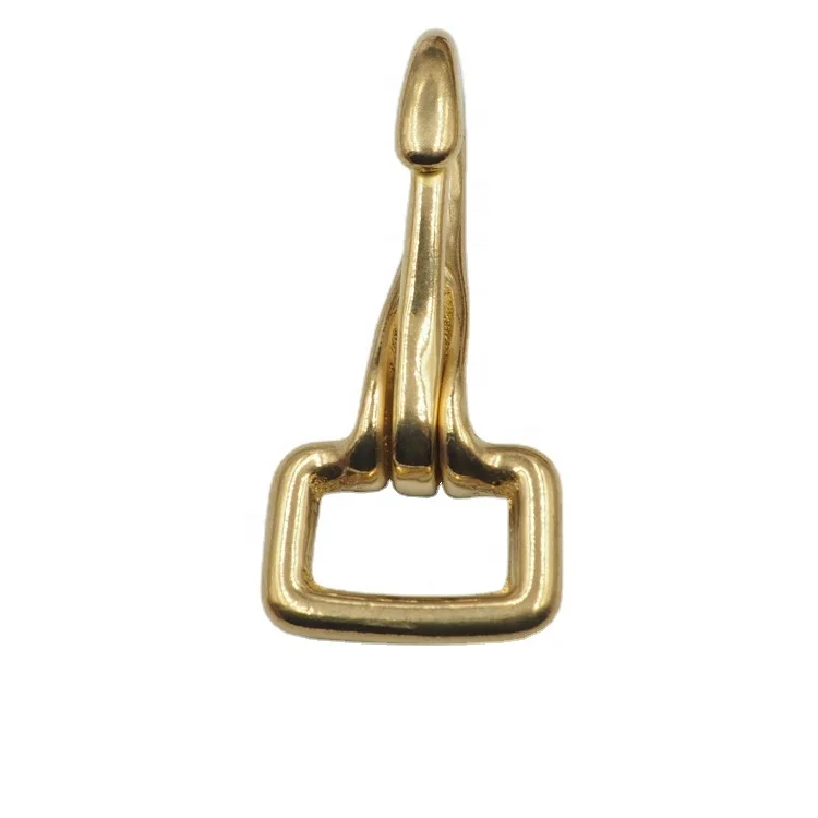 Solid brass horse bridle buckle hook durable safety brass slide snap hook for horse accessories