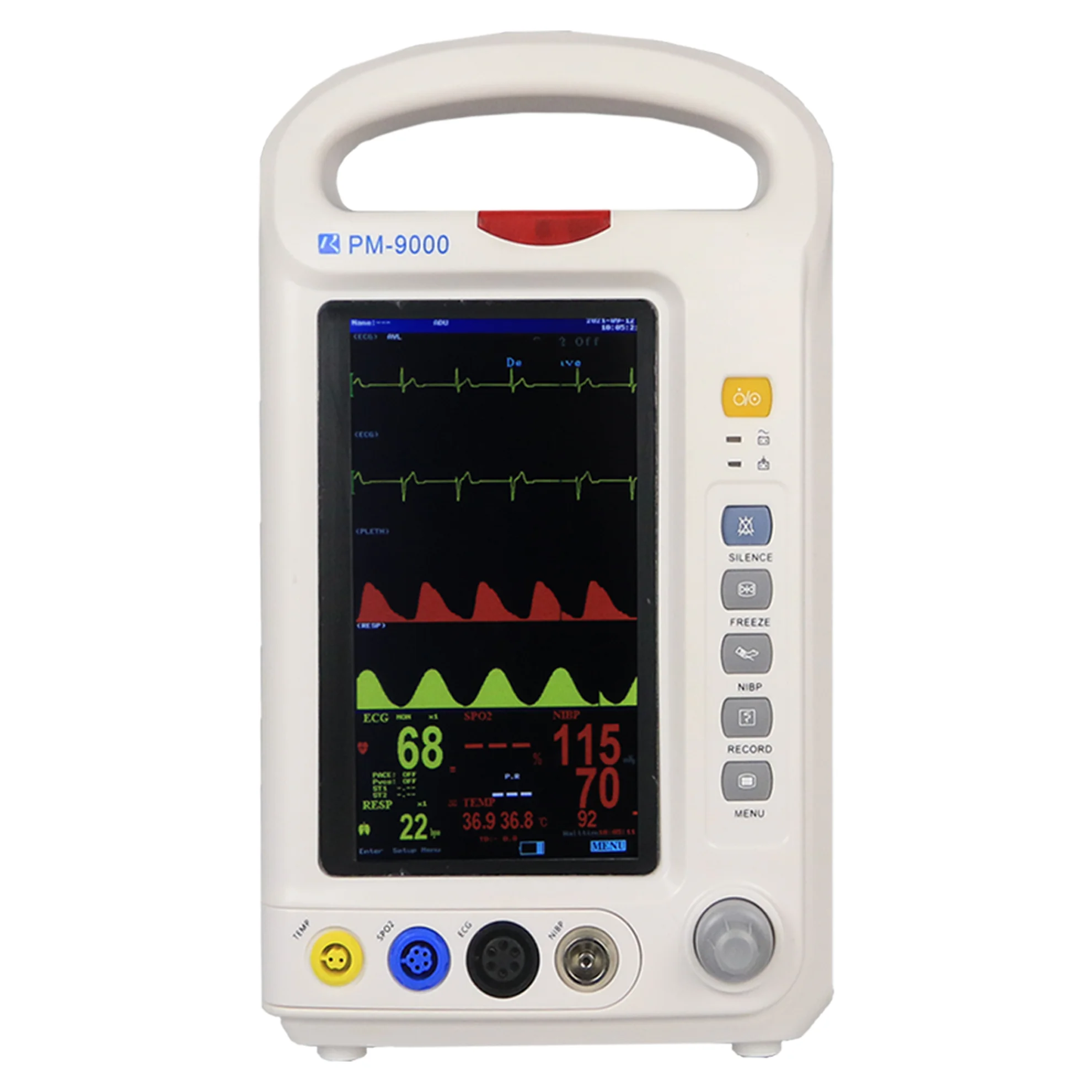 Pr Nibp Resp 7 Inch  Ecg Emergency Hospital Apparatus Icu Multiparameter Patient Monitor