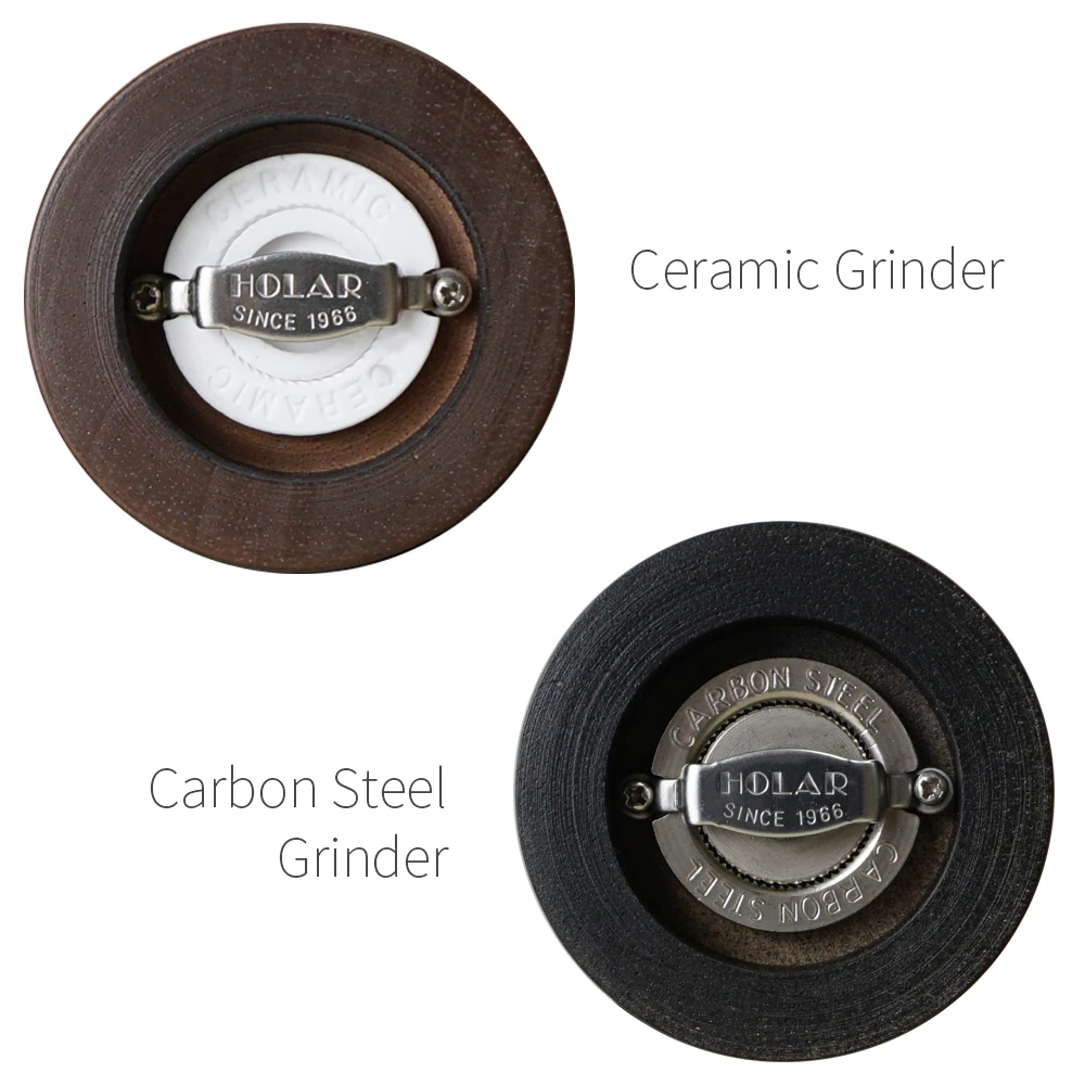 [Holar] Taiwan Made Elegant 5 6 8 Inch Rose Gold Salt and Pepper Grinder Mill with Clear Viewing Window