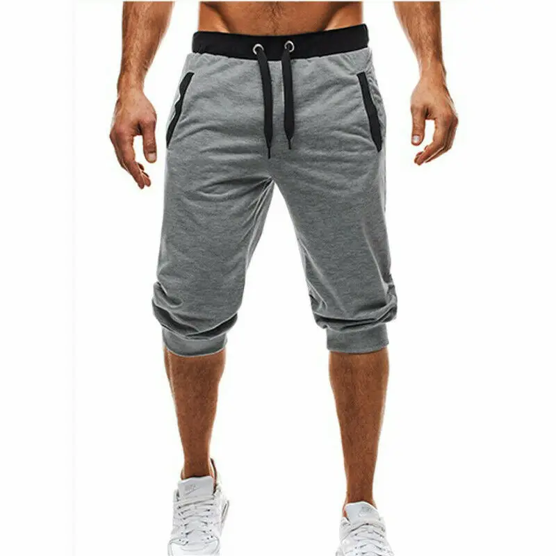 Men Casual Baggy Cotton Short Joggers Shorts Sweatpants Workout Gym Sports Pants
